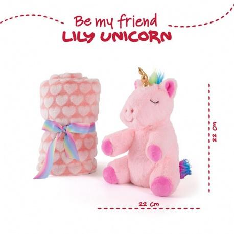 BE MY FRIEND, Plyšová hračka UNICORN + Fluffy deka 120x80cm, 13069