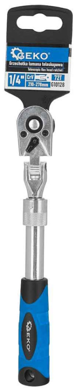 Račňa 1/4" teleskopická s kĺbom, 210-278 mm, GEKO 4