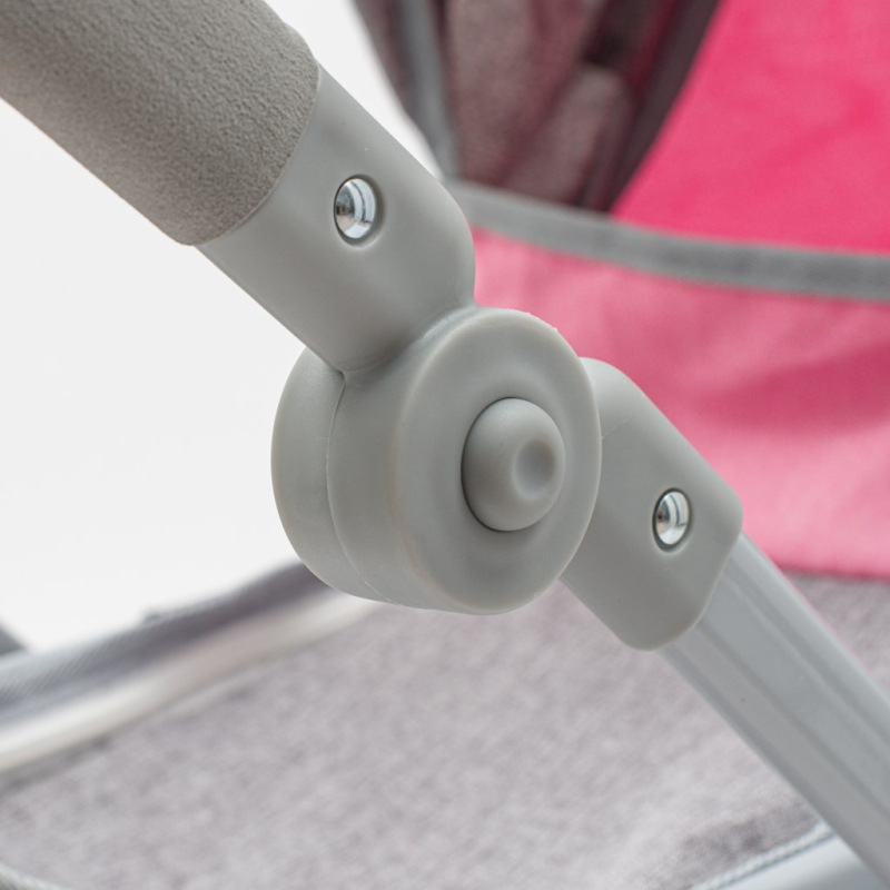 Kočík pre bábiky 2v1 Baby Mix Sophie pink-grey 3