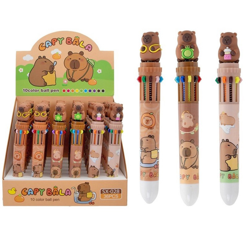 Guličkové Pero Kapybara 10 farieb