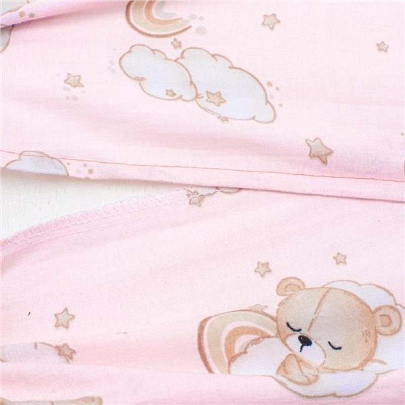 Poťah na detský vankúš -klin New Baby BASIC30x37 cm bear pink 1