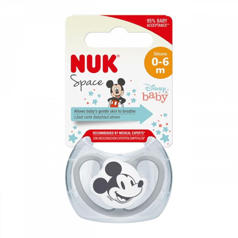 Cumlík Space NUK 0-6m Disney Mickey Mouse biela 0-6 m