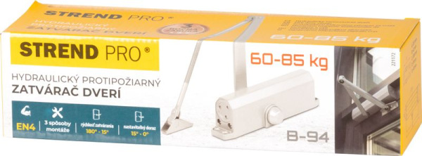 Zatvárač dverí Strend Pro, 60-85 kg, EN4, hydraulický protipožiarny 4