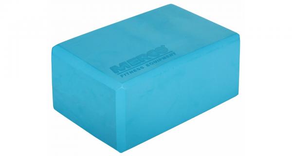 Merco Yoga Block kocka na jógu modrá 10 cm
