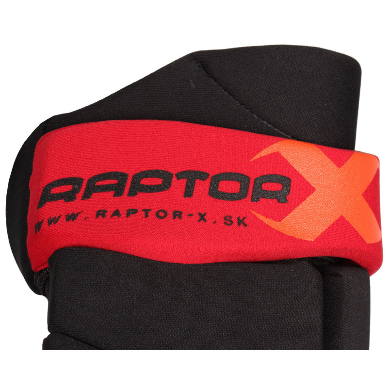 Raptor JR hokejové rukavice čierna-červená 2
