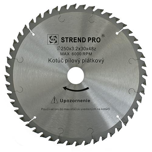 Kotúč Strend Pro SuperSaw NWS 250x3,2x30 72T, na drevo, pílový, SK plátky