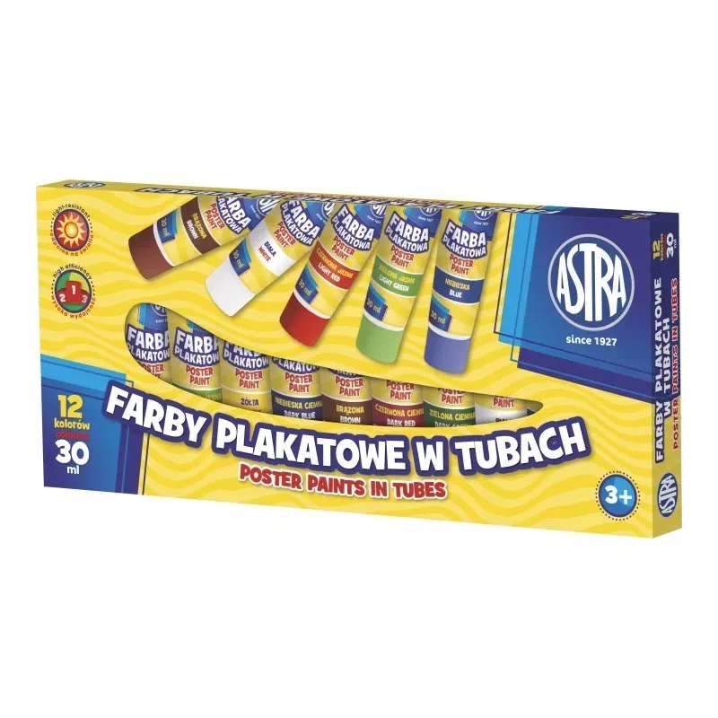 ASTRA Temperové farby v tube 12x30ml, 83110901