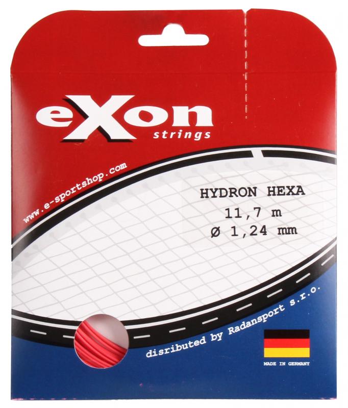 Exon Hydron Hexa tenisový výplet 11,7 m, 1,14mm, červená