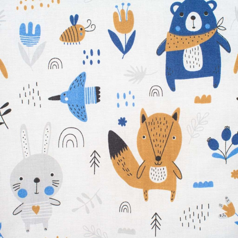 Luxusné hniezdočko s vankúšikom a perinkou New Baby z Minky modré 5