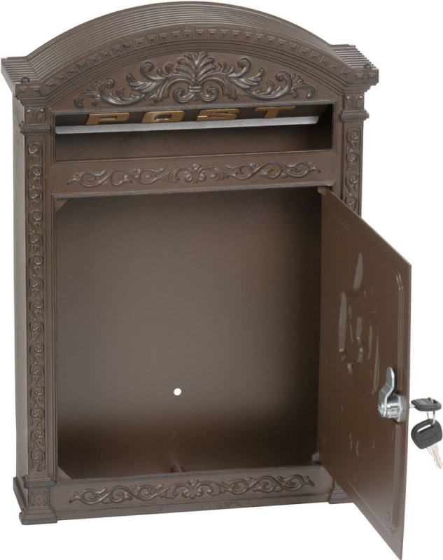 Schránka Edgar 315x95x445 mm, poštová, hnedá 1