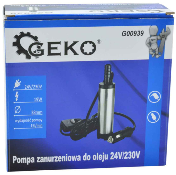 Ponorné čerpadlo na olej 24V / 230V, priemer čerpadla 38 mm, GEKO 2