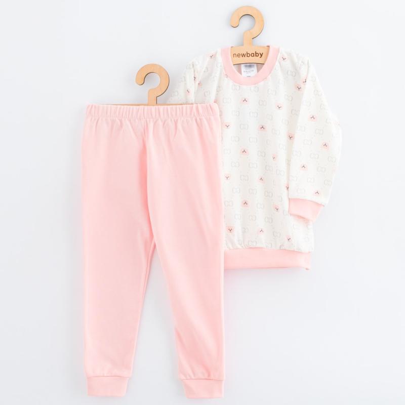 Detské bavlnené pyžamko New Baby pink bear 116/122