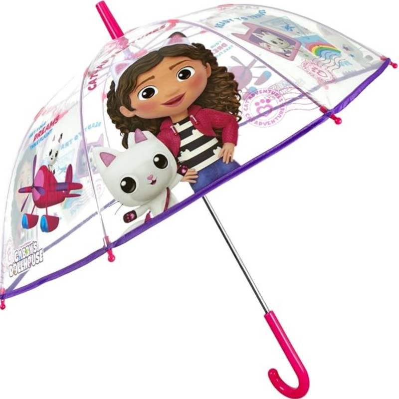 Detský transparentný dáždnik Perletti Kids "Gabby´s Dollhouse", 75401
