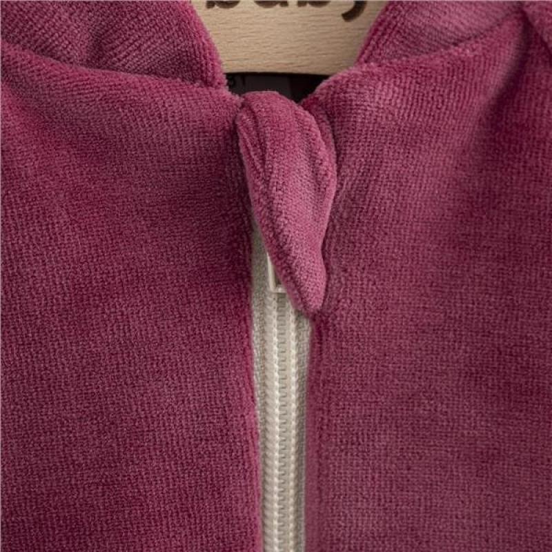 Dojčenská semišková mikina New Baby Suede clothes ružovo fialová 68 (4-6m)