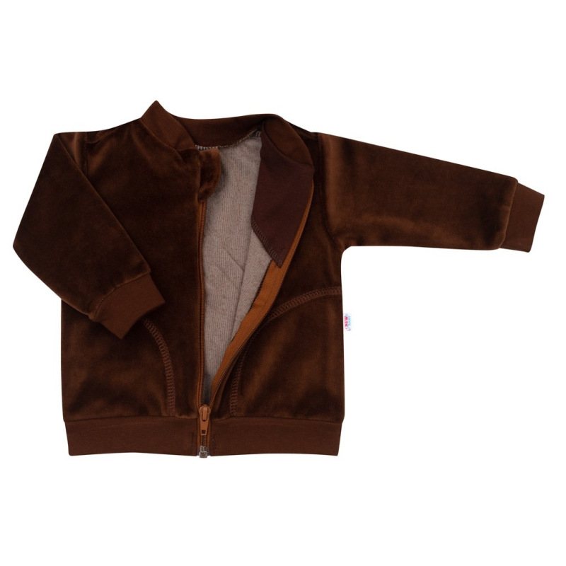 Semišková mikinka New Baby Baby hnedá 92 (18-24m) 1