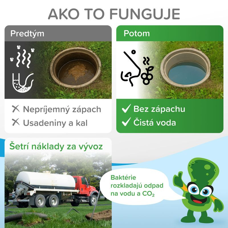 Aktivátor Mr.Bacteria UNI 4v1, do septiku, sifónu, ČOV a latríny, 500 g 2