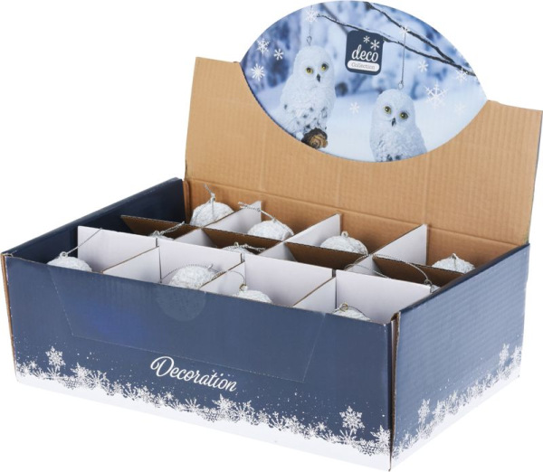 Dekorácia, Sova, 10 cm, mix dizajnov, sellbox 12 ks 2