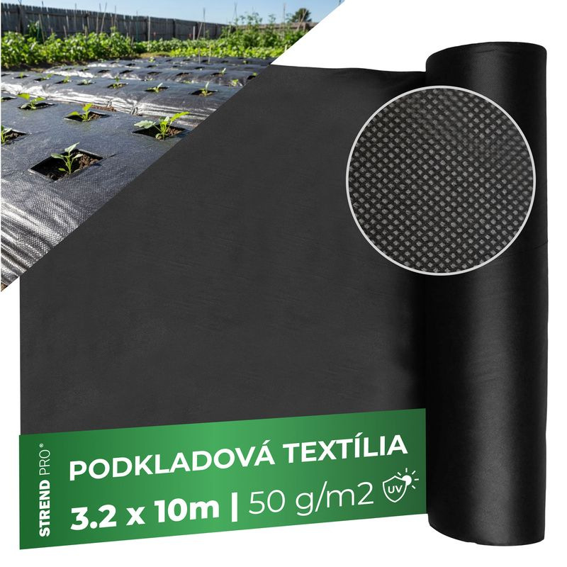 Textília Garden B1303 3,2x10 m, netkaná, 50 g/m, 3% UV, čierna 1
