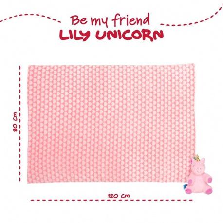 BE MY FRIEND, Plyšová hračka UNICORN + Fluffy deka 120x80cm, 13069