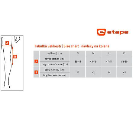 Etape Warmer Knee návleky na kolená čierna veľ. S 2