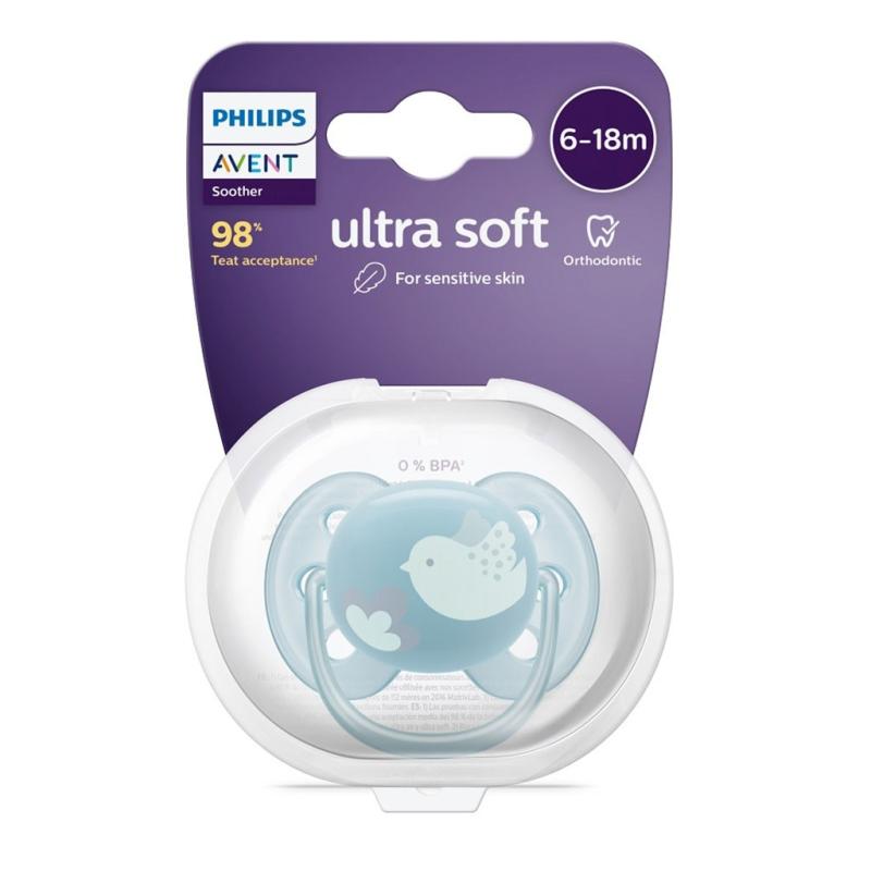 Dojčenský cumlík Ultrasoft Premium Avent 6-18 mesiacov vtáčik 6-18 m 1