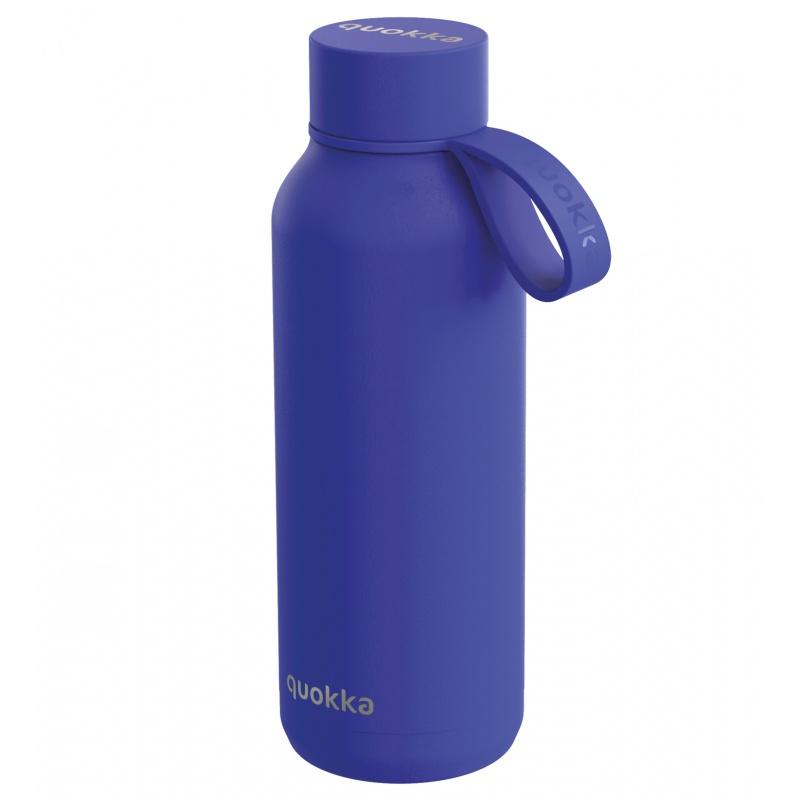 Quokka Solid, Nerezová fľaša / termoska s pútkom Dusk Blue, 510ml, 40186