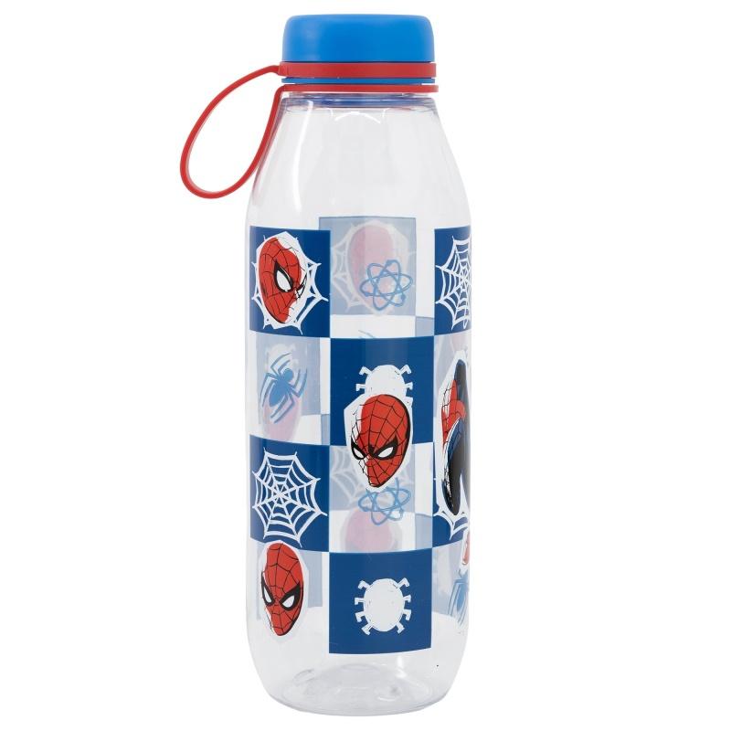 Plastová fľaša so silikónovým pútkom Spiderman, 650ml, 74783