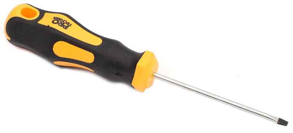Skrutkovač PL 4 x 100 mm, žltočierna rukoväť, PRO-TECHNIK