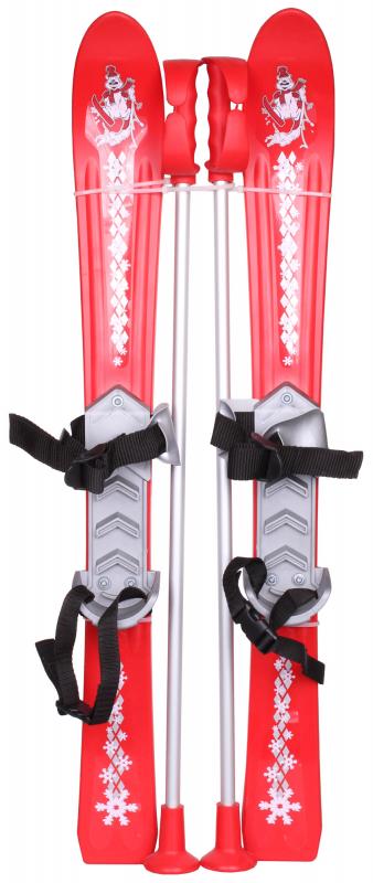 Merco detské mini lyže Baby Ski 90 cm plastové, s paličkami červená
