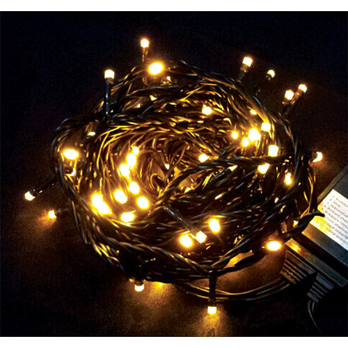 Reťaz MagicHome Vianoce Orion, 100 LED žlté, 8 funkcií, 230V, interiér, L-10 m