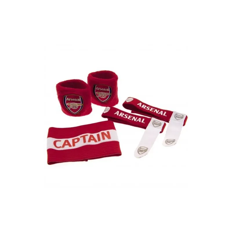 Accessorries set ARSENAL F.C. ( 2x potítko, kapitánska páska, 2x držiak chráničov)