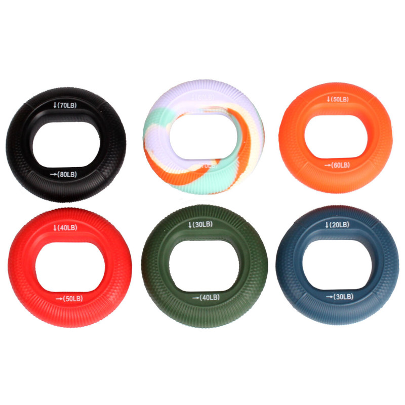 Grip Ring 6 Set sada posilňovací krúžok mix fareb