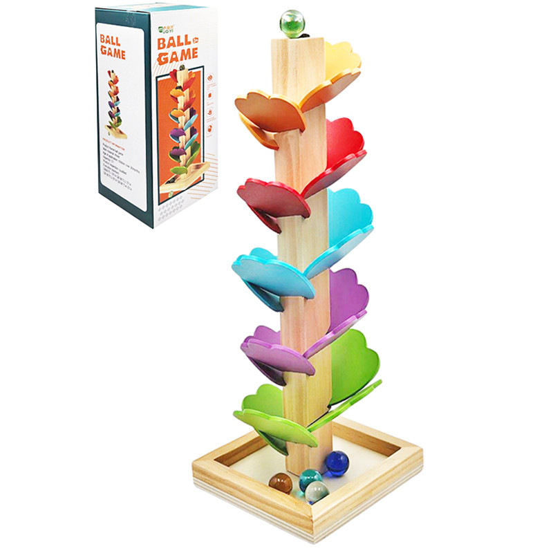 Drevená guľôčková dráha Veža