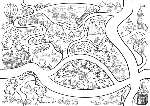 Fakt velká omaľovánka Les 1