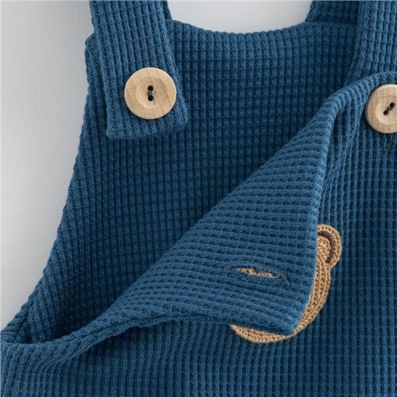 Dojčenské zahradníčky New Baby Luxury clothing Oliver modré 62 (3-6m)