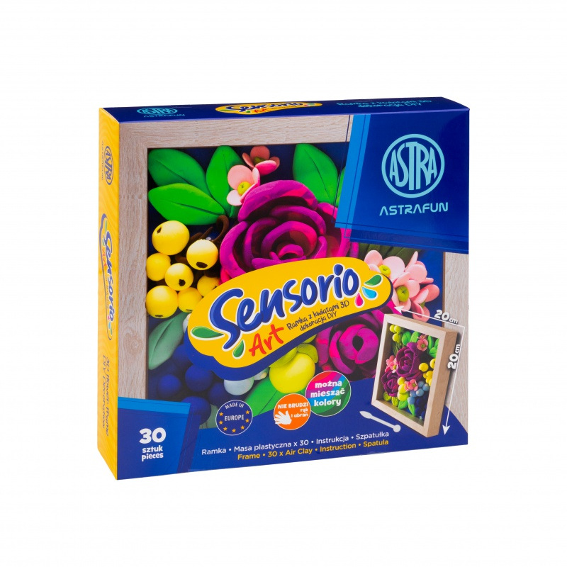 Modelovacia hmota s rámikom Astra Sensorio Art – Ruže, 30 farieb, 336125001 2