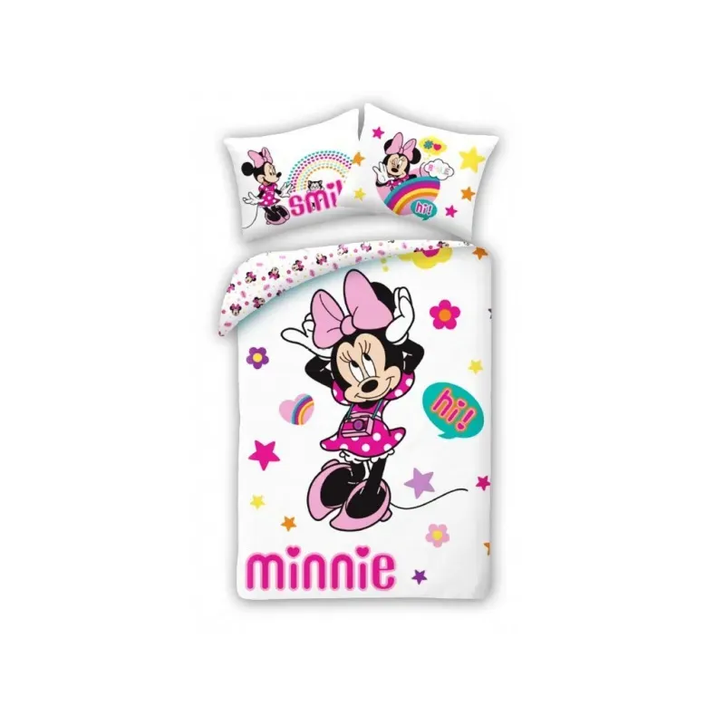 Obojstranné bavlnené obliečky MINNIE MOUSE, 140/200+70/90, MN1967BL