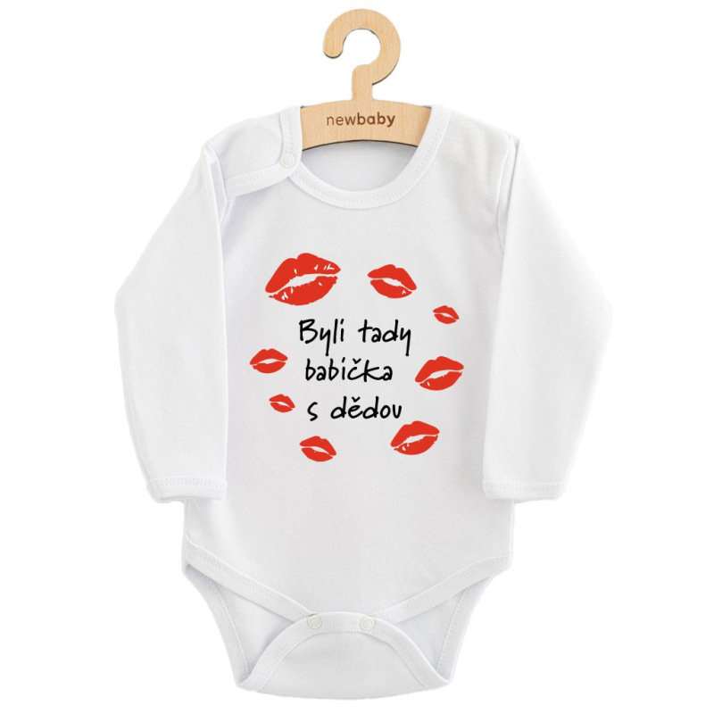 Detské body s potlačou New Baby Byli tady babička s dědou 68 (4-6m) 2