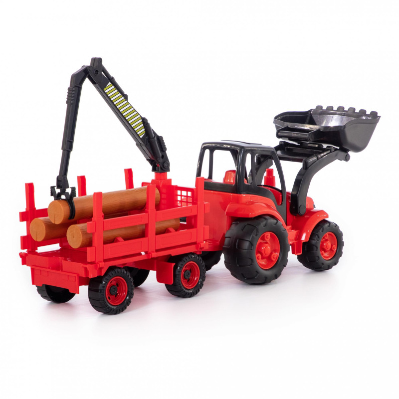 Traktor s prívesom a radlicou veľký 1