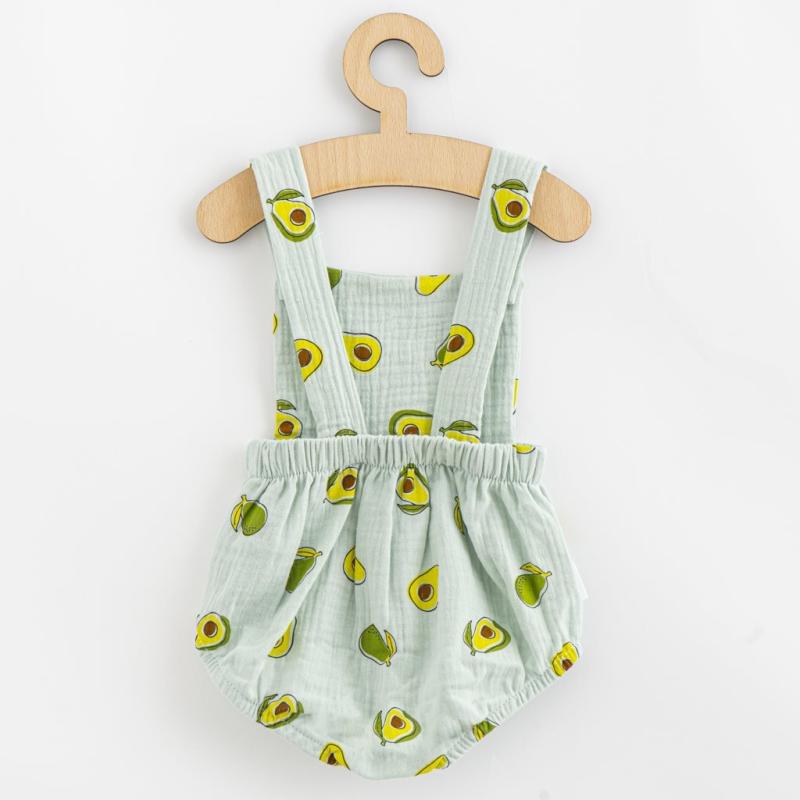 Mušelínový dojčenský set Kraťasy a Tričko New Baby Avocado 86 (12-18m)