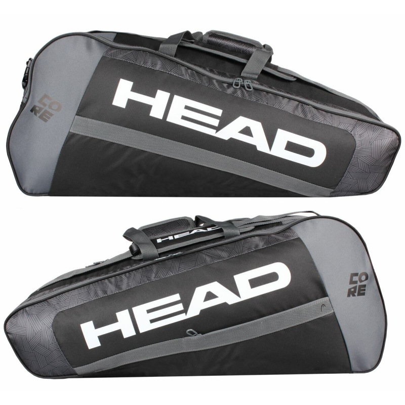 Core 9R Supercombi 2021 taška na rakety čierna-biela 1