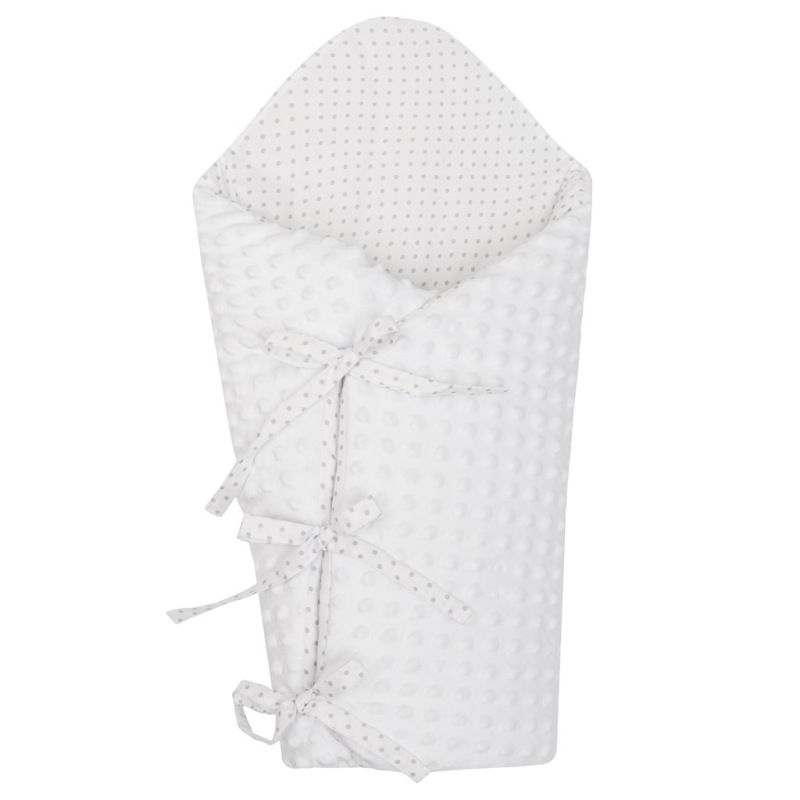 Luxusná šnurovacia Zavinovačka z Minky New Baby biela 75x75 cm