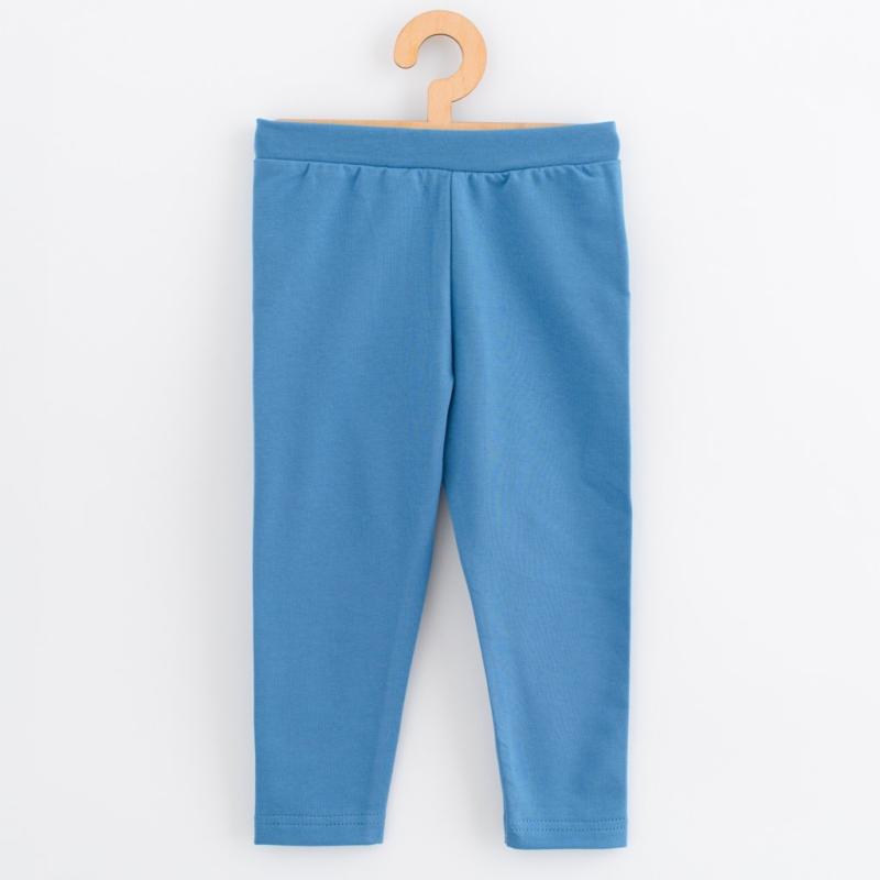 Detské legíny z teplákoviny New Baby Kindergarten blue 92/98