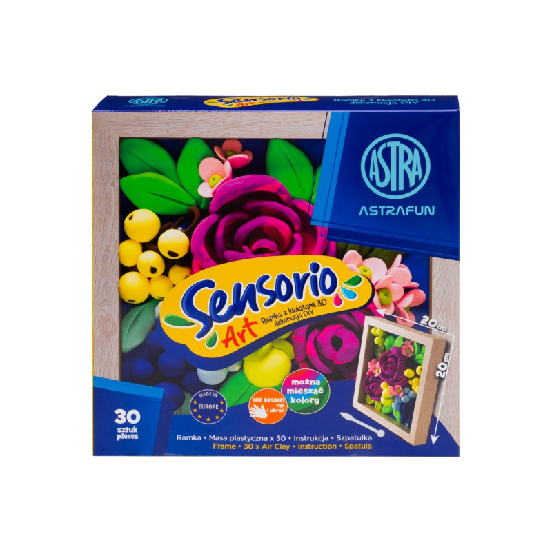 Modelovacia hmota s rámikom Astra Sensorio Art – Ruže, 30 farieb, 336125001 3