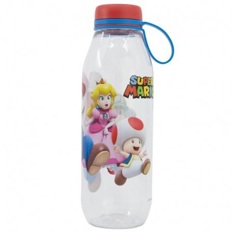 STOR Plastová fľaša so silikónovým pútkom Super Mario, 650ml, 21486