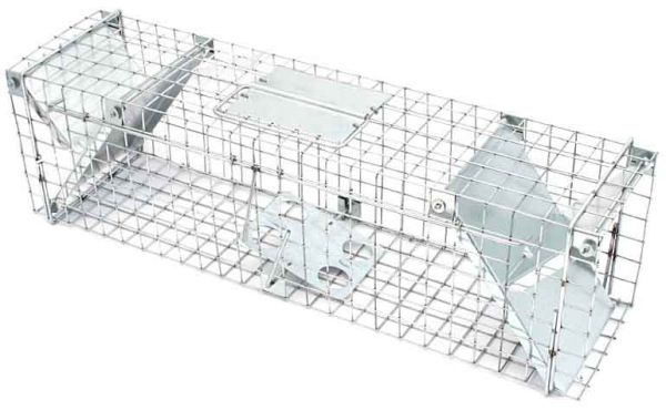 Pasca na kuny, potkany a norky, 65x17x20cm, dvojvchodová, XL-TOOLS