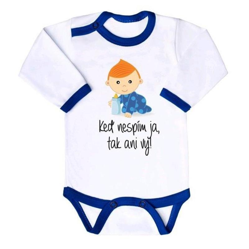 Body s potlačou New Baby Keď nespím ja, tak ani vy 74 (6-9m)