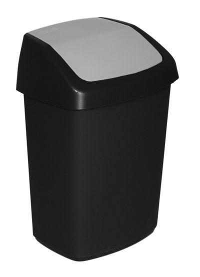 Kôš Curver® SWING BIN, 25 lit., 27.8x34.6x51.1 cm, čierny/sivý, na odpad