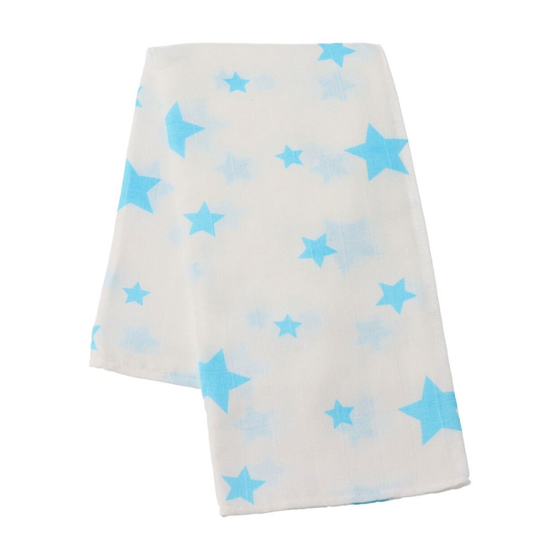 Látkové bavlnené plienky New Baby Softy s potiskom 70 x 70 cm 4 ks tyrkysovo-biele 1