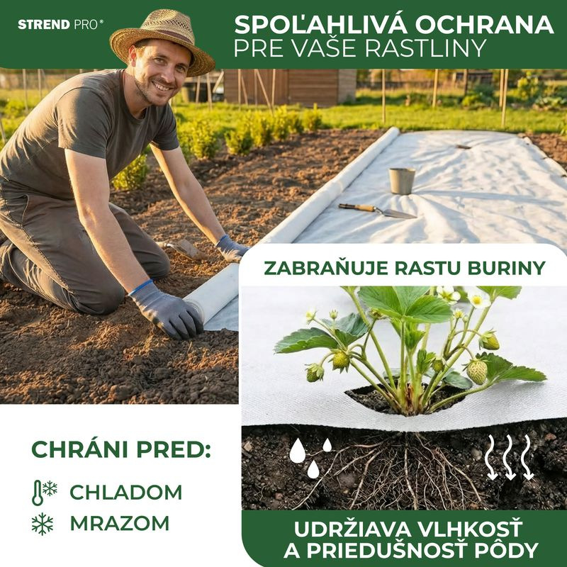 Textília Garden B4405 1,6x100 m, netkaná, 17 g/m, biela, rolka 3